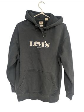 Levi's Black Logo Hoodie Size Medium